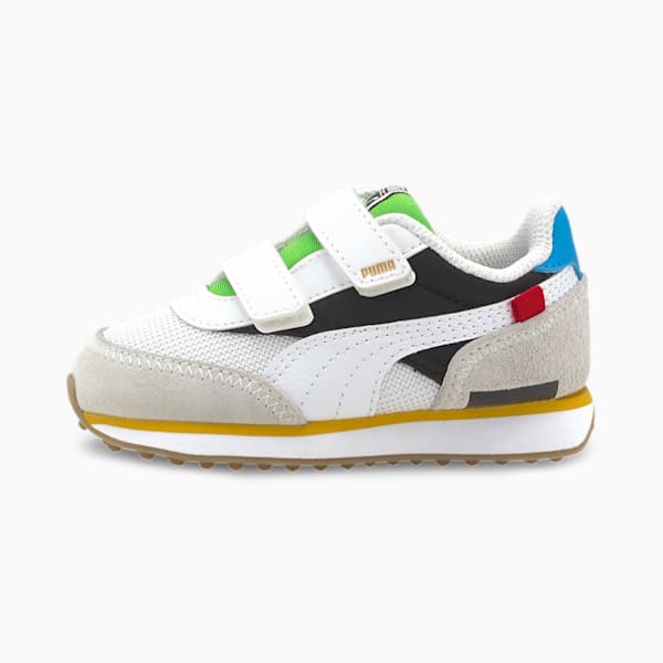 Future Rider WH Toddler Shoes, Puma White-Puma Black, extralarge