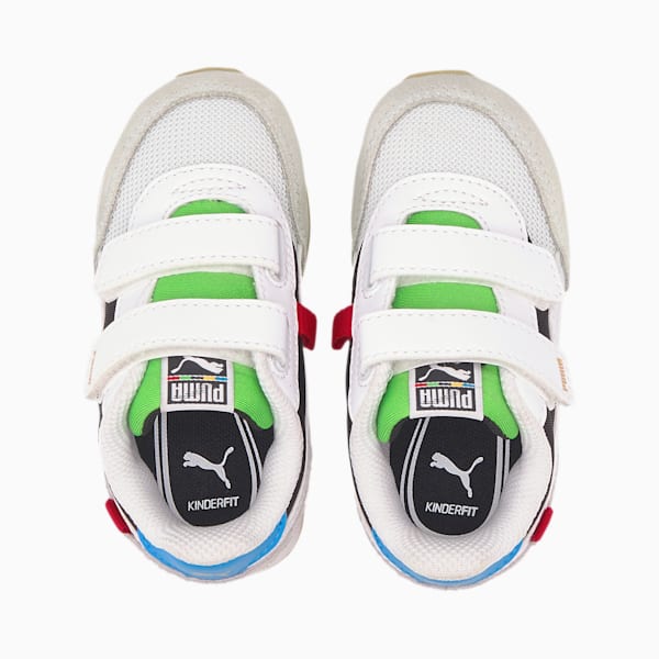 Future Rider WH Toddler Shoes, Puma White-Puma Black, extralarge