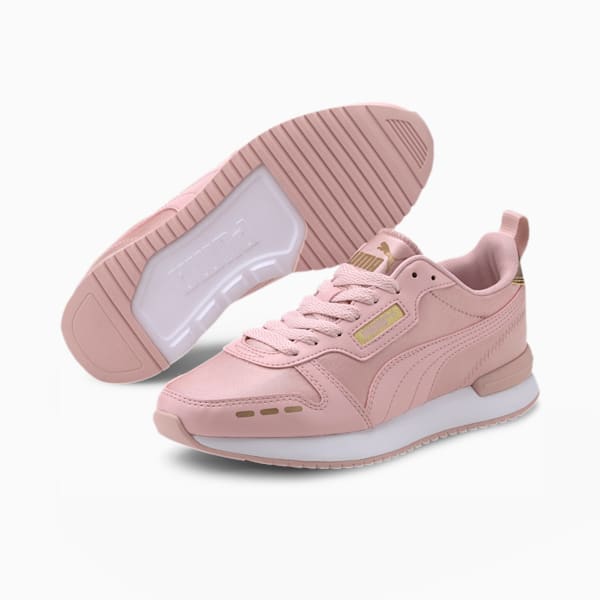 PUMA R78 Metallic Women's Sneakers, Peachskin-Puma Team Gold, extralarge