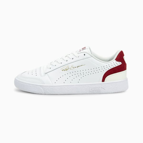 Ralph Sampson Lo Perforated Colour Unisex Sneakers, Puma White-Intense Red-Ivory Glow, extralarge-IND