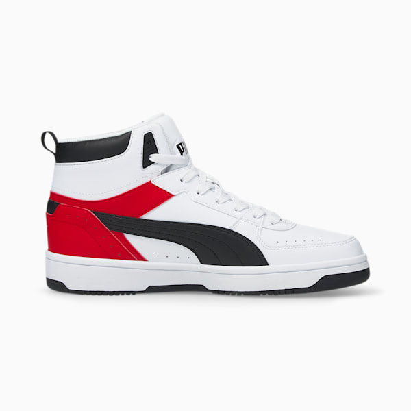 Rebound Joy Men's Sneakers, Puma White-Puma Black-High Risk Red-Puma White, extralarge-IND