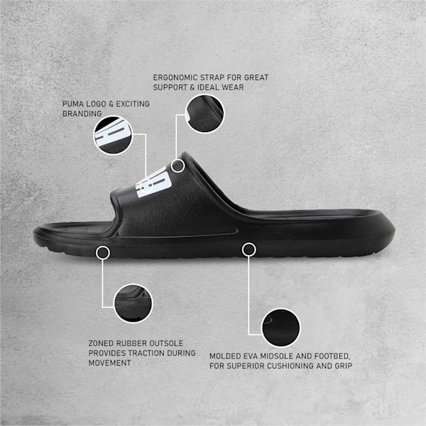 Divecat V2 Lite Unisex Slides, Puma Black-Puma White, extralarge-IND