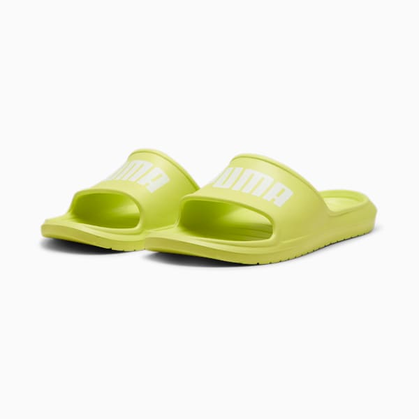 Divecat V2 Lite Slides, Lime Sheen-PUMA White, extralarge-IND