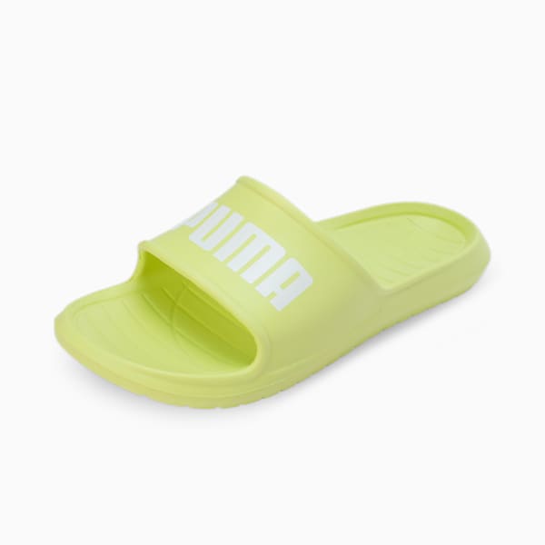 Divecat V2 Lite Slides, Lime Sheen-PUMA White, extralarge-IND
