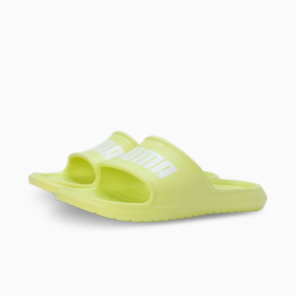 Divecat V2 Lite Slides, Lime Sheen-PUMA White, extralarge-IND