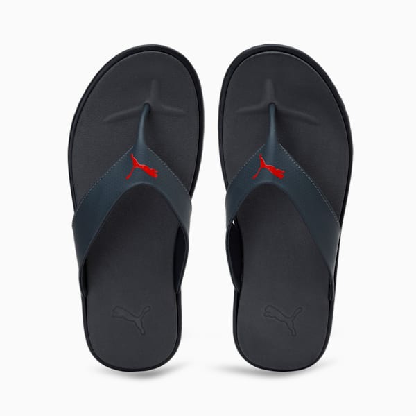 Galaxy Comfort Men's Flip-Flops, Dark Shadow-High Risk Red, extralarge-IND