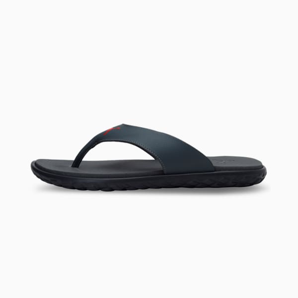 Galaxy Comfort Men's Flip-Flops, Dark Shadow-High Risk Red, extralarge-IND