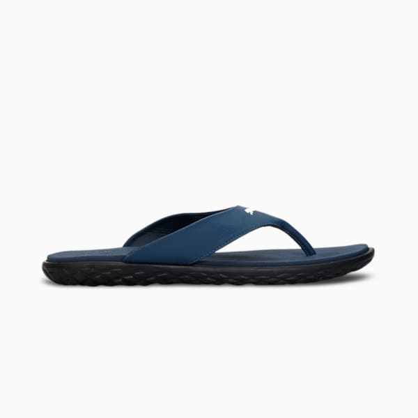 Galaxy Comfort Men's Flip-Flops, Dark Denim-Puma Black-Puma White, extralarge-IND