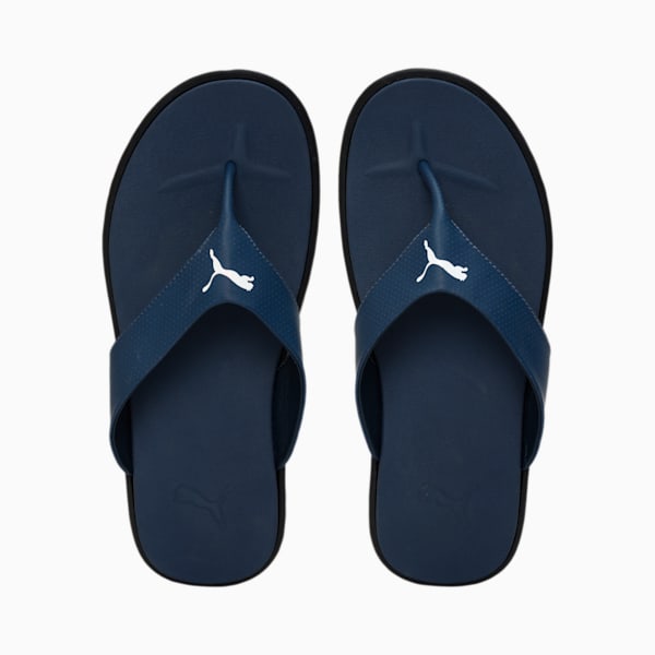 Galaxy Comfort Men's Flip-Flops, Dark Denim-Puma Black-Puma White, extralarge-IND