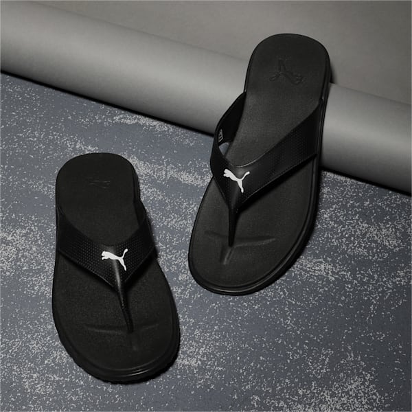 Galaxy Comfort Men's Flip-Flops, Puma Black-Puma White, extralarge-IND