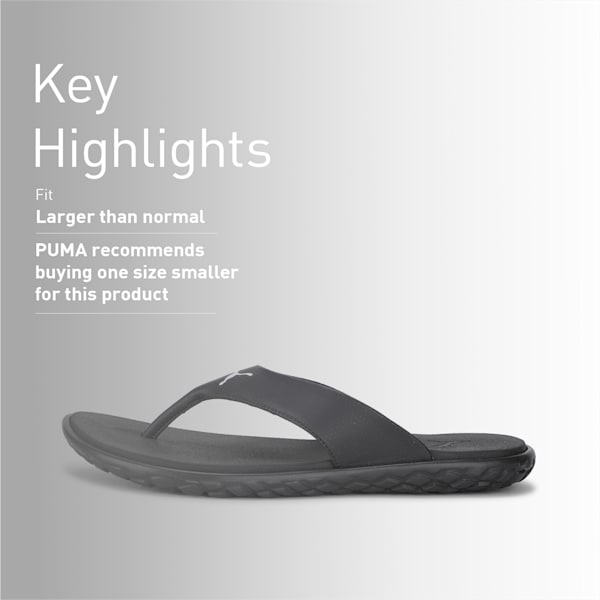 Galaxy Comfort Men's Flip-Flops, Puma Black-Puma White, extralarge-IND