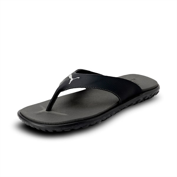 Galaxy Comfort Men's Flip-Flops, Puma Black-Puma White, extralarge-IND