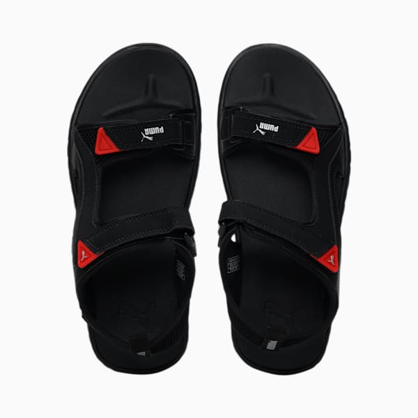 Cruise Comfort V1 Unisex Sandals, Puma Black-Silver-Urban Red, extralarge-IND