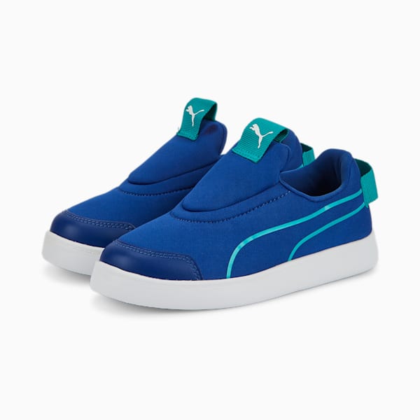 Courtflex V2 Slip On Kids' Sneakers, Sodalite Blue-Deep Aqua, extralarge-IND