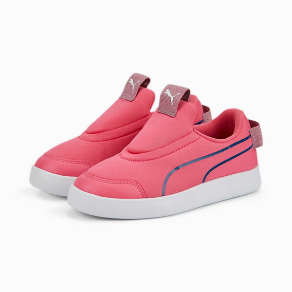 Courtflex V2 Slip On Kids' Sneakers, Sunset Pink-Sodalite Blue, extralarge-IDN