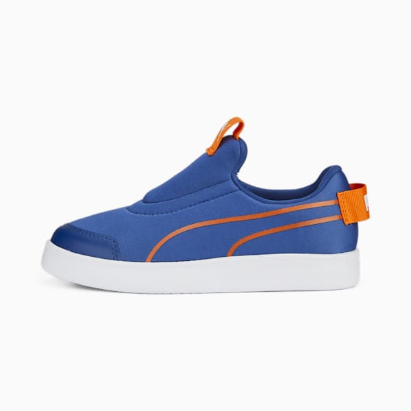Courtflex V2 Slip On Kids' Sneakers, Clyde Royal-Rickie Orange-PUMA White, extralarge-IDN