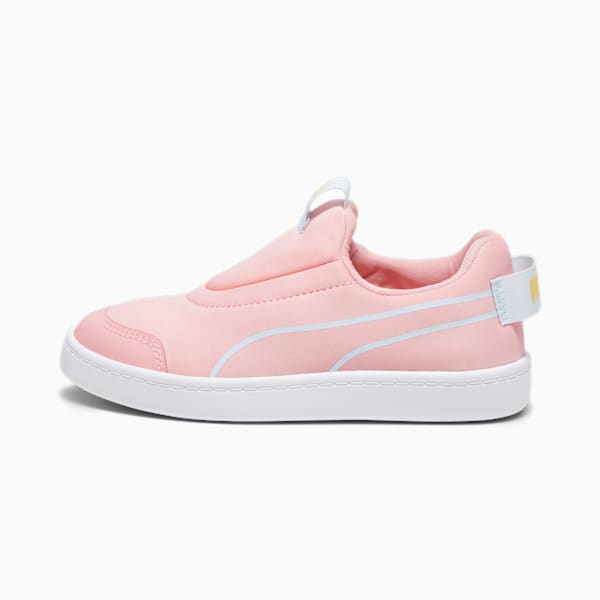 Courtflex V2 Slip On Kids' Sneakers, Peach Smoothie-Icy Blue, extralarge-IND