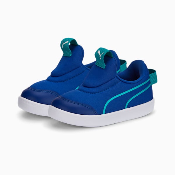 Courtflex v2 Slip-On Toddlers Sneakers, Sodalite Blue-Deep Aqua, extralarge-IDN