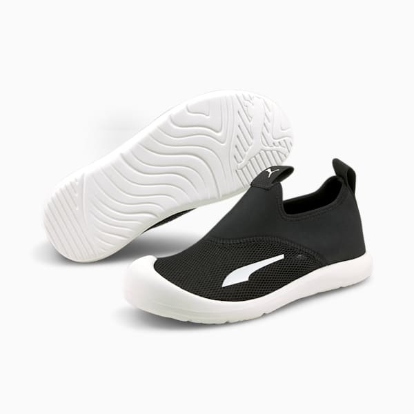 Aquacat Shield Kids' Sandals, Puma Black-Puma White, extralarge-IND