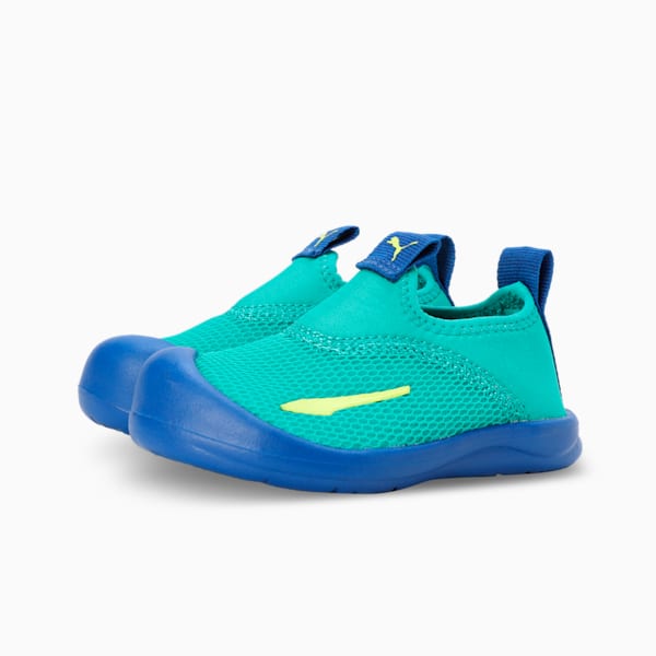 Aquacat Shield Babies' Shoes, Sparkling Green-Lime Pow-Cobalt Glaze, extralarge-IND