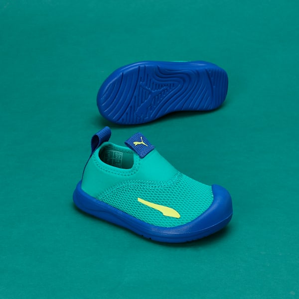 Aquacat Shield Babies' Shoes, Sparkling Green-Lime Pow-Cobalt Glaze, extralarge-IND