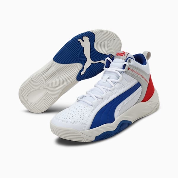 Rebound Future Evo Unisex Sneakers, Puma White-Surf The Web-High Risk Red-Gray Violet, extralarge-IND