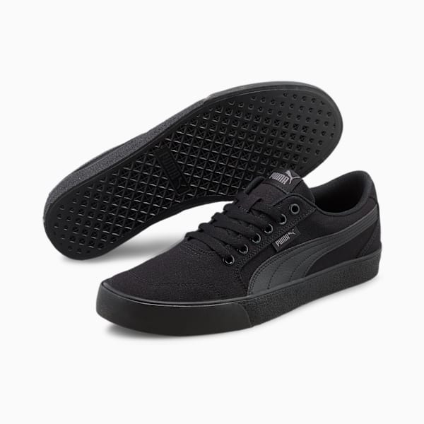 C-Skate Men's Classic Canvas Sneakers, Puma Black-Puma Black, extralarge-IND
