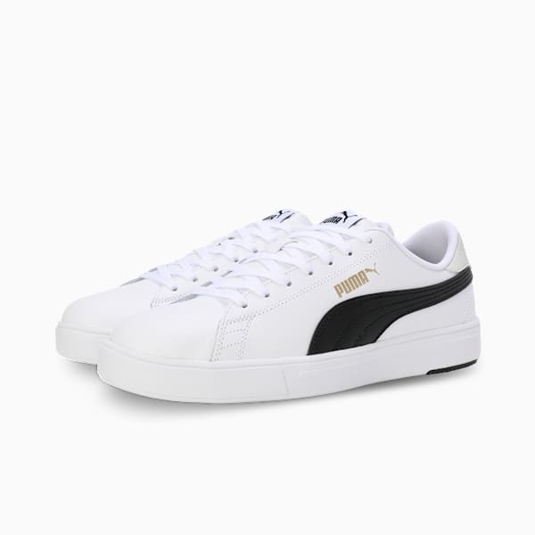 Serve Pro Lite Sneakers, Puma White-Puma Black-Puma Team Gold, extralarge-IND