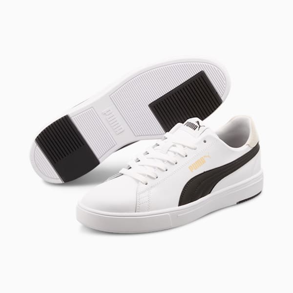 Serve Pro Lite Sneakers, Puma White-Puma Black-Puma Team Gold, extralarge