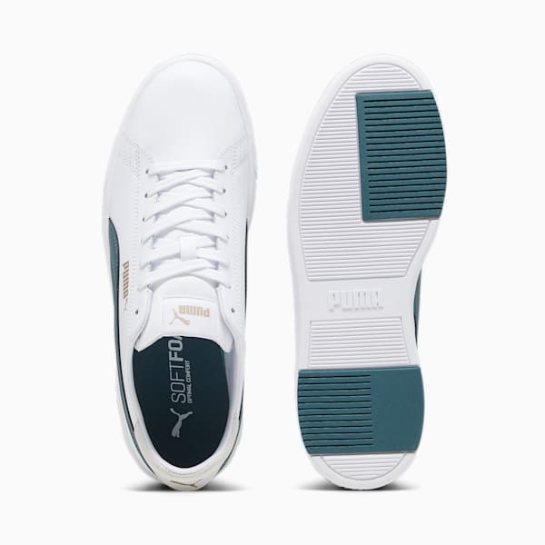 Serve Pro Lite Unisex Sneakers, PUMA White-Malachite-PUMA Gold, extralarge-IDN
