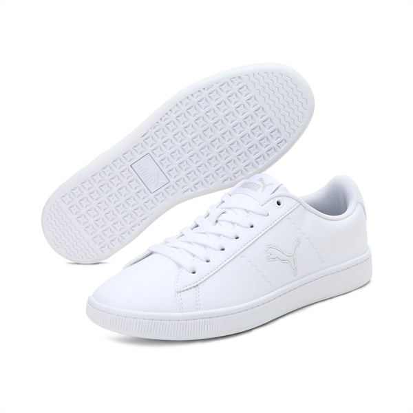 Vikky V2 Cat Women's Sneakers, Puma White-Gray Violet-Puma Black, extralarge-IND
