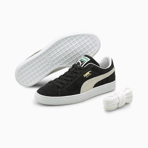 Zapatos deportivos de gamuza Classic XXI para hombres, Puma Black-Puma White