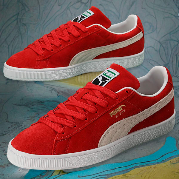 Suede Classic XXI Unisex Sneakers, High Risk Red-Puma White, extralarge-IND