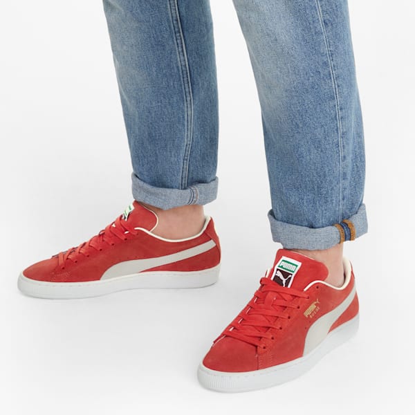 Suede Classic XXI Sneakers, High Risk Red-Puma White, extralarge-IND