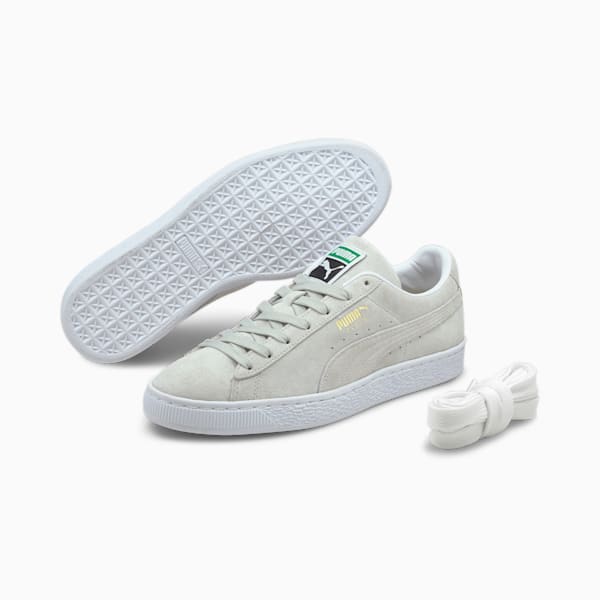 Zapatos deportivos de gamuza Classic XXI, Gray Violet-Puma White, extragrande