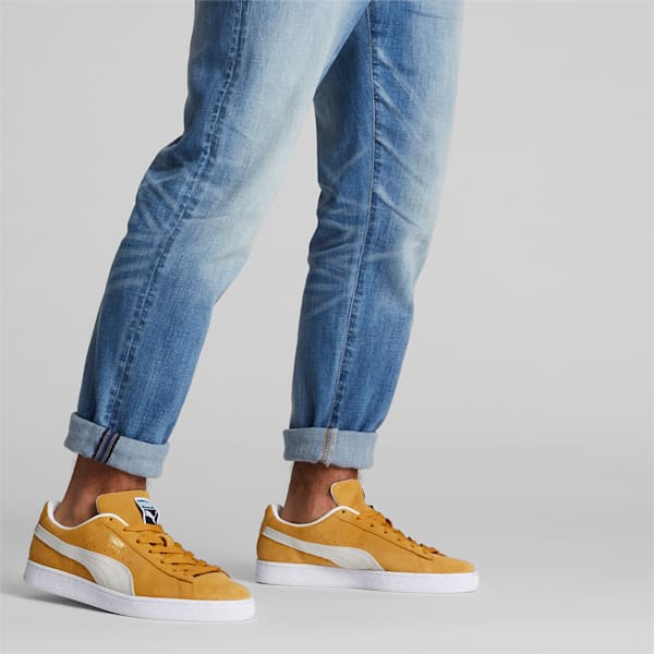 Suede Classic XXI Sneakers, Honey Mustard-Puma White, extralarge