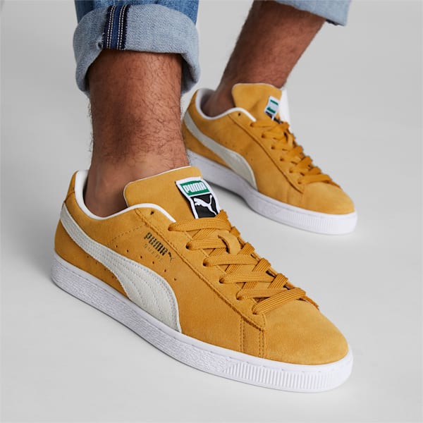 Suede Classic XXI Sneakers, Honey Mustard-Puma White, extralarge