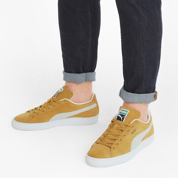 Suede Classic XXI Sneakers, Honey Mustard-Puma White, extralarge-IND