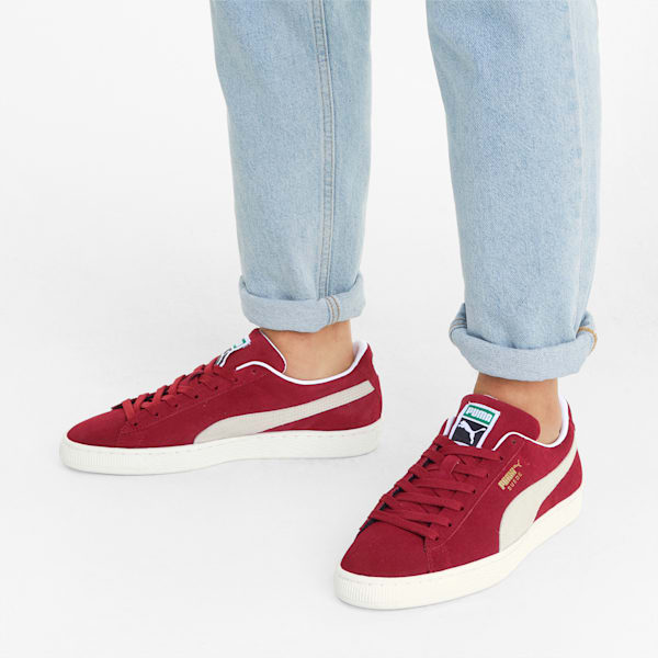 Suede Classic XXI Unisex Sneakers, Cabernet-Puma White, extralarge-IND