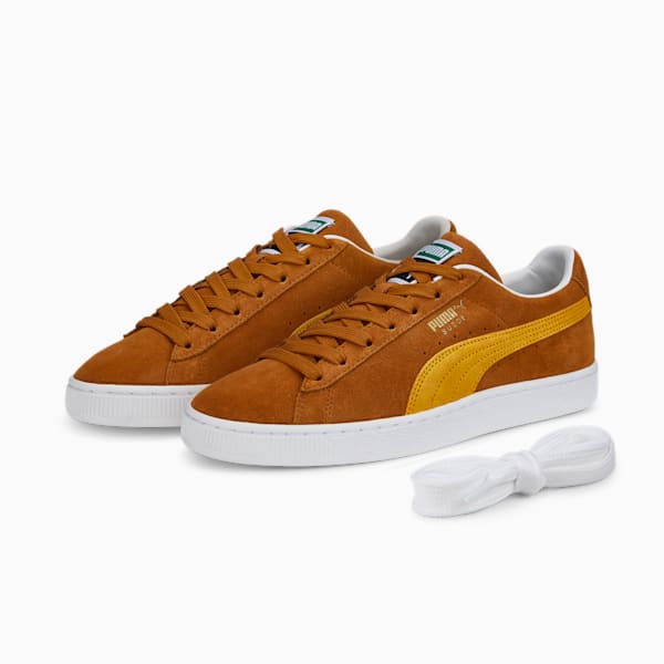 Suede Classic XXI Sneakers, Desert Tan-Tangerine-Puma White, extralarge