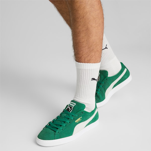 Zapatos deportivos de gamuza Classic XXI para hombres, Vine-PUMA White