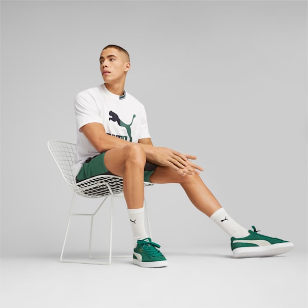 Zapatos deportivos de gamuza Classic XXI para hombres, Vine-PUMA White