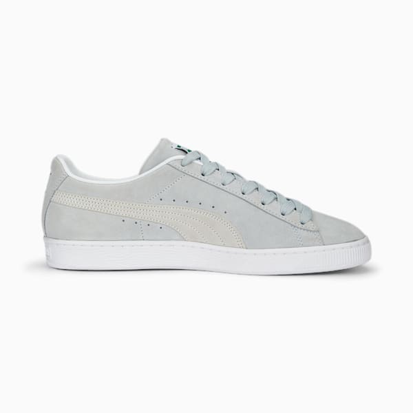 Zapatos deportivos de gamuza Classic XXI para hombres, Platinum Gray-PUMA White