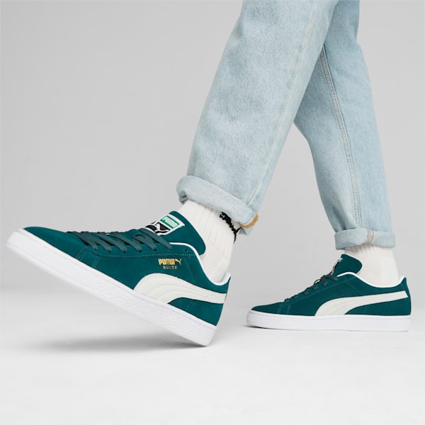 Suede Classic XXI Unisex Sneakers, Malachite-PUMA White, extralarge-IND