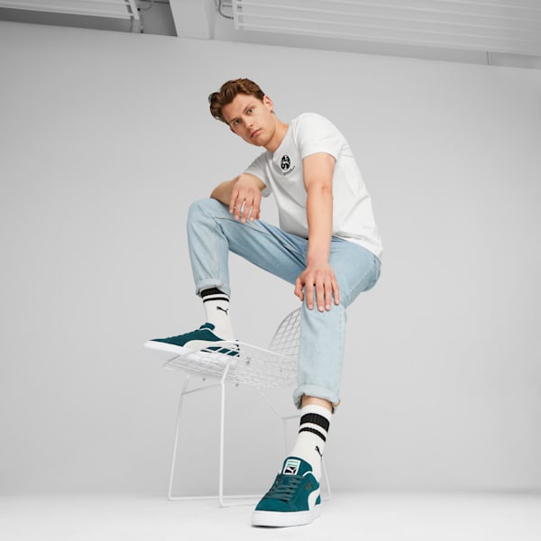 Suede Classic XXI Sneakers, Malachite-PUMA White, extralarge-IND