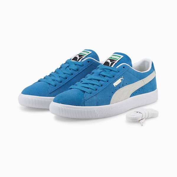 Suede Vintage Sneakers, Vallarta Blue-Puma White, extralarge-IND