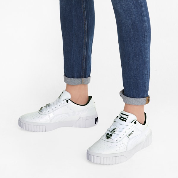Cali Galentine's Women's Sneakers, Puma White-Puma Black, extralarge-IND