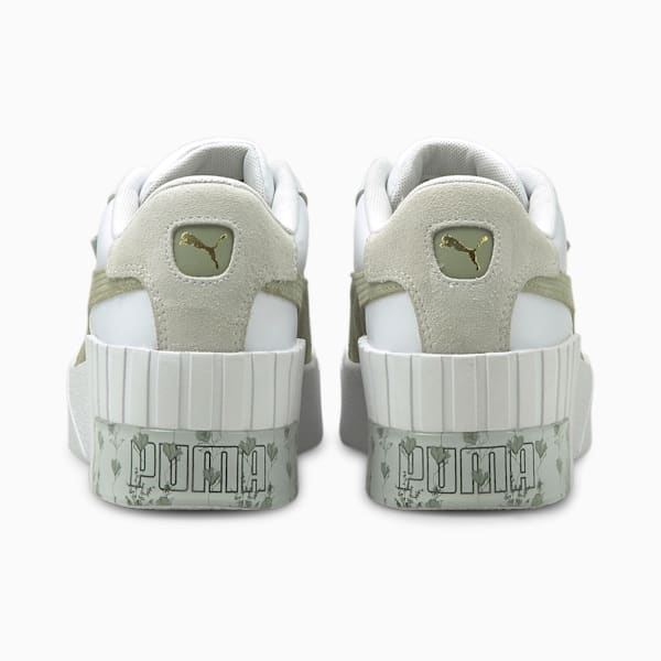 Cali Wedge In Bloom Women's Sneakers, Puma White-Desert Sage, extralarge-IND