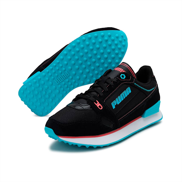 Mile Rider Power Play Women's Shoes, Puma Black-Scuba Blue, extralarge-IND