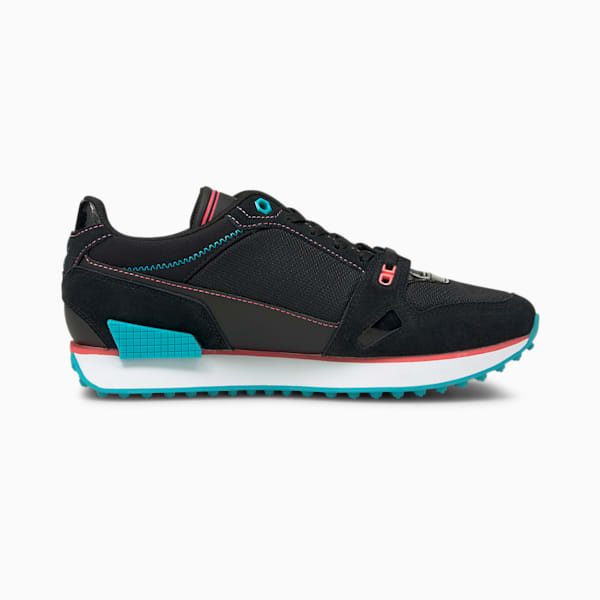 Tenis Mile Rider Power Play para Mujer, Puma Black-Scuba Blue, extralarge